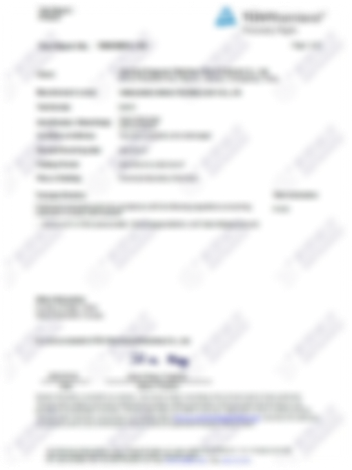 Certification document